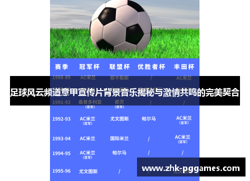 足球风云频道意甲宣传片背景音乐揭秘与激情共鸣的完美契合 足球风云频道意甲宣传片背景音乐揭秘与激情共鸣的完美契合